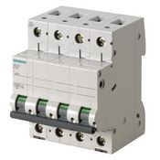 Автоматический выключатель Siemens C1 A / 4 пол. / 4,5 k A / 4 модуля / 5SL3401-7