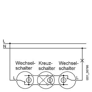 Схема подключения перекрестного выключателя Siemens