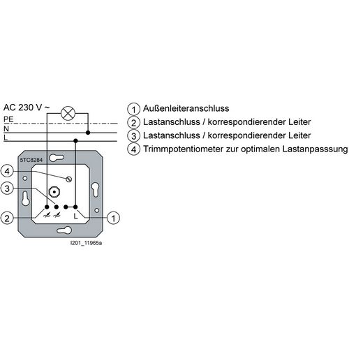 Схема подключения светорегулятора Siemens 800 Вт