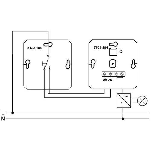 Рисунок D. Схема подключения светорегулятора Siemens 