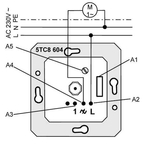 Рис. А. Основная схема подключения регулятора скорости Siemens 5TC8604