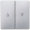 Клавиша двойная с символом "вверх/вниз", жалюзи SIEMENS DELTA LINE алюминиевый металлик