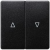 Клавиша двойная с символом "вверх/вниз", жалюзи SIEMENS DELTA LINE черный металлик